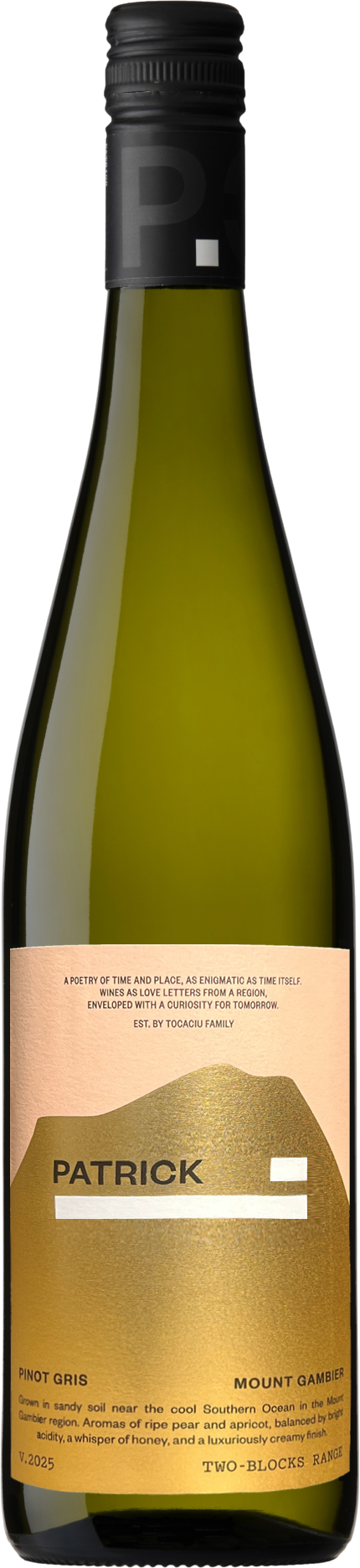 Patrick of Coonawarra Two Blocks Pinot Gris 2025 Mount Gambier bottle